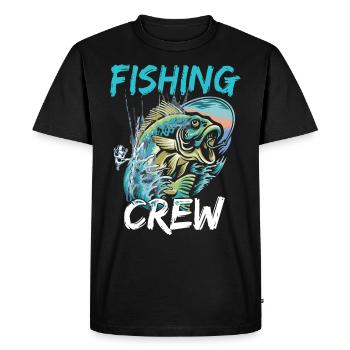 Fishing Crew - Men's Premium Organic T-Shirt - black - Front - Nico (187cm)