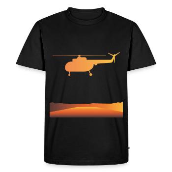 Avion - T-shirt Premium bio Homme - noir - Devant - Nico (187cm)