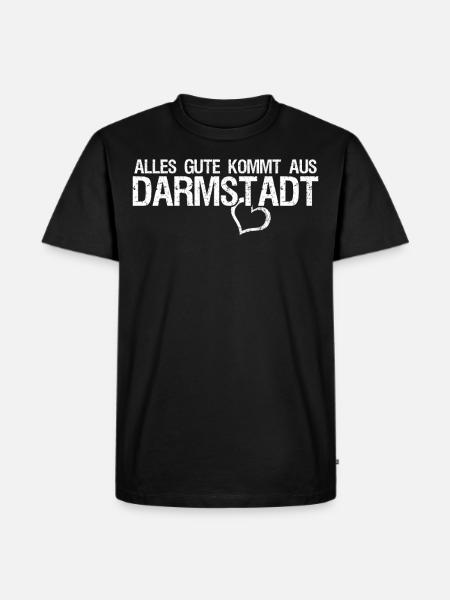 Darmstadt Spruch Darmstädter - Männer Premium Bio T-Shirt - Schwarz