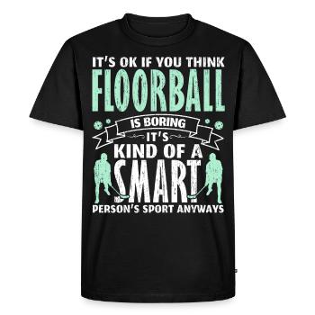 Drôle de dire floorball floorball - T-shirt Premium bio Homme - noir - Devant - Nico (187cm)