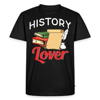 Amateurs d’histoire Historien Profession Histoire - T-shirt Premium bio Homme - noir - Devant - Nico (187cm)