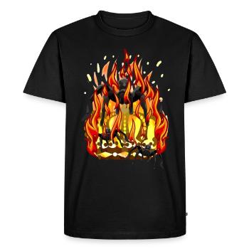 Flammes de feu Araignées Royaume de la Couronne Fantaisie - T-shirt Premium bio Homme - noir - Devant - Nico (187cm)