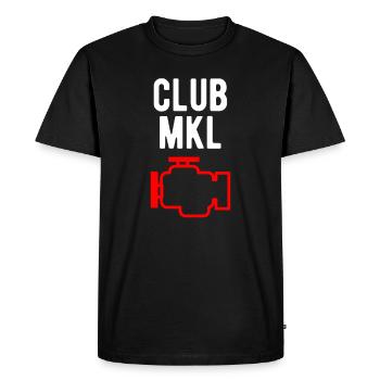 Club MKL Pfuschen Motorkontrollleuchte - Männer Premium Bio T-Shirt - Schwarz - Vorne - Nico (187cm)