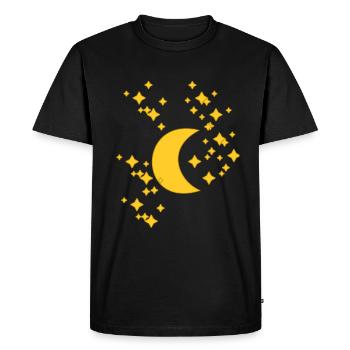 Moon Night Sky Starry Sky Stars Heavenly - T-shirt Premium bio Homme - noir - Devant - Nico (187cm)