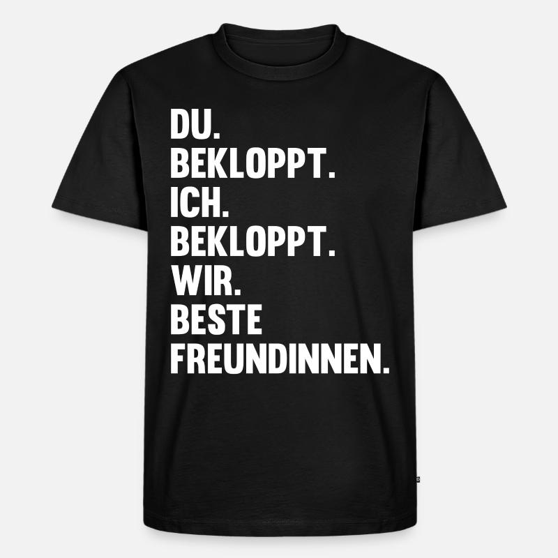 Beste Freundin - Männer Premium Bio T-Shirt - Schwarz
