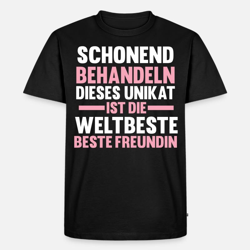 Beste Freundin - Männer Premium Bio T-Shirt - Schwarz