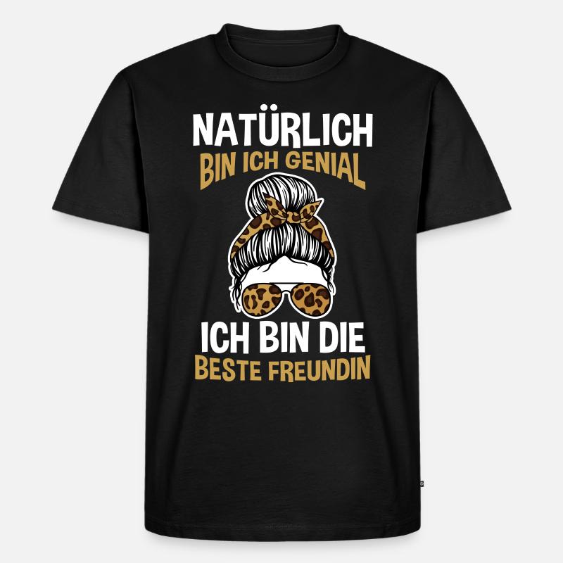 Beste Freundin - Männer Premium Bio T-Shirt - Schwarz