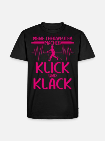 Nordic Walking - Männer Premium Bio T-Shirt - Schwarz