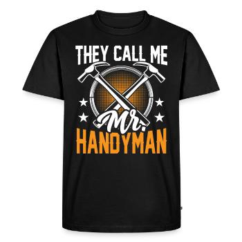 Ils m’appellent M. BRICOLAGE bricolage artisanat - T-shirt Premium bio Homme - noir - Devant - Nico (187cm)