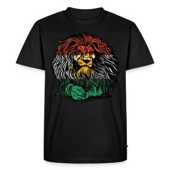 Kurdistan Lion Kurde Kurdes Tête de Lion Kurde - T-shirt Premium bio Homme - noir - Devant - Nico (187cm)