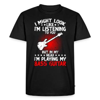 Musiciens Musique Guitariste Musique Bassiste Bassiste - T-shirt Premium bio Homme - noir - Devant - Nico (187cm)