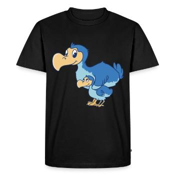 Dodo Bird Family - Men's Premium Organic T-Shirt - black - Front - Nico (187cm)