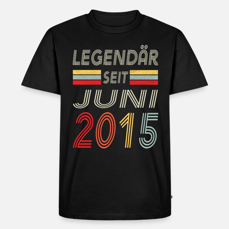 Legendär seit Juni 2015 - Männer Premium Bio T-Shirt - Schwarz