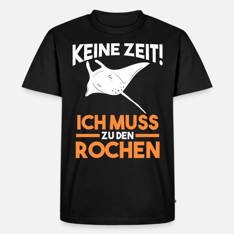 Rochen - Männer Premium Bio T-Shirt - Schwarz