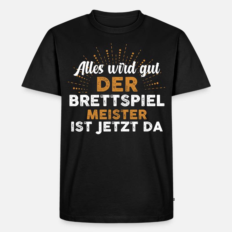 Brettspiele - Männer Premium Bio T-Shirt - Schwarz