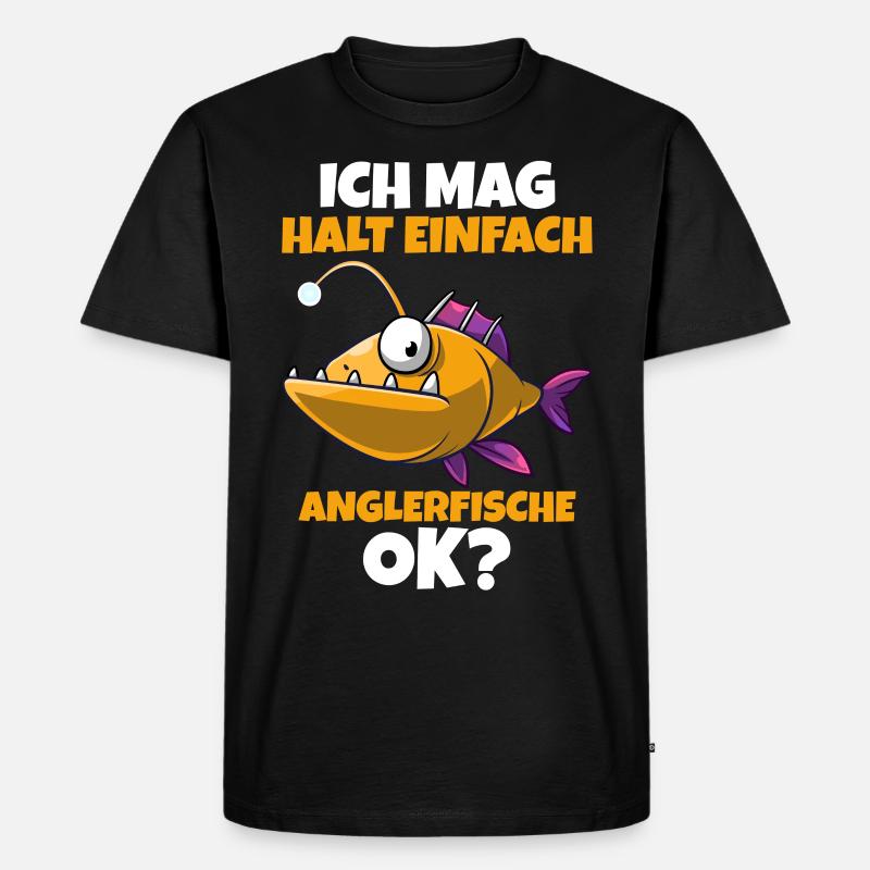 Anglerfisch - Männer Premium Bio T-Shirt - Schwarz