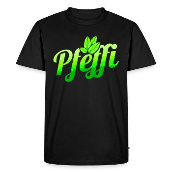 Liqueur de menthe poivrée L - T-shirt Premium bio Homme - noir - Devant - Nico (187cm)