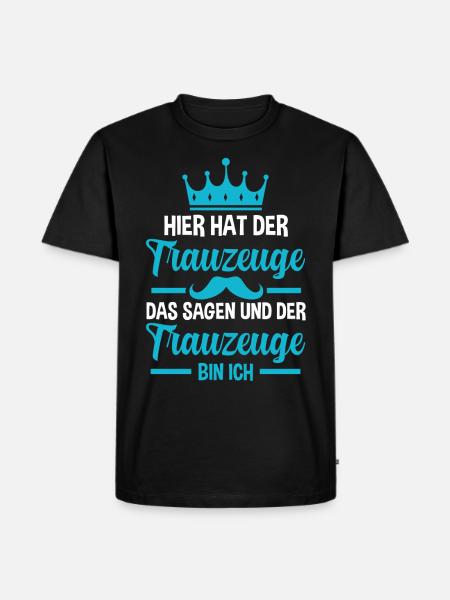Trauzeuge - Männer Premium Bio T-Shirt - Schwarz