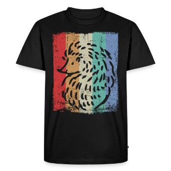Hérisson - T-shirt Premium bio Homme - noir - Devant - Nico (187cm)