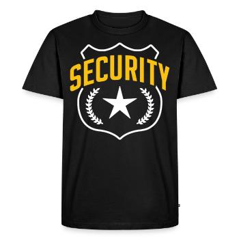 Security Bouncer Security Security Guard - Men's Premium Organic T-Shirt - black - Front - Nico (187cm)