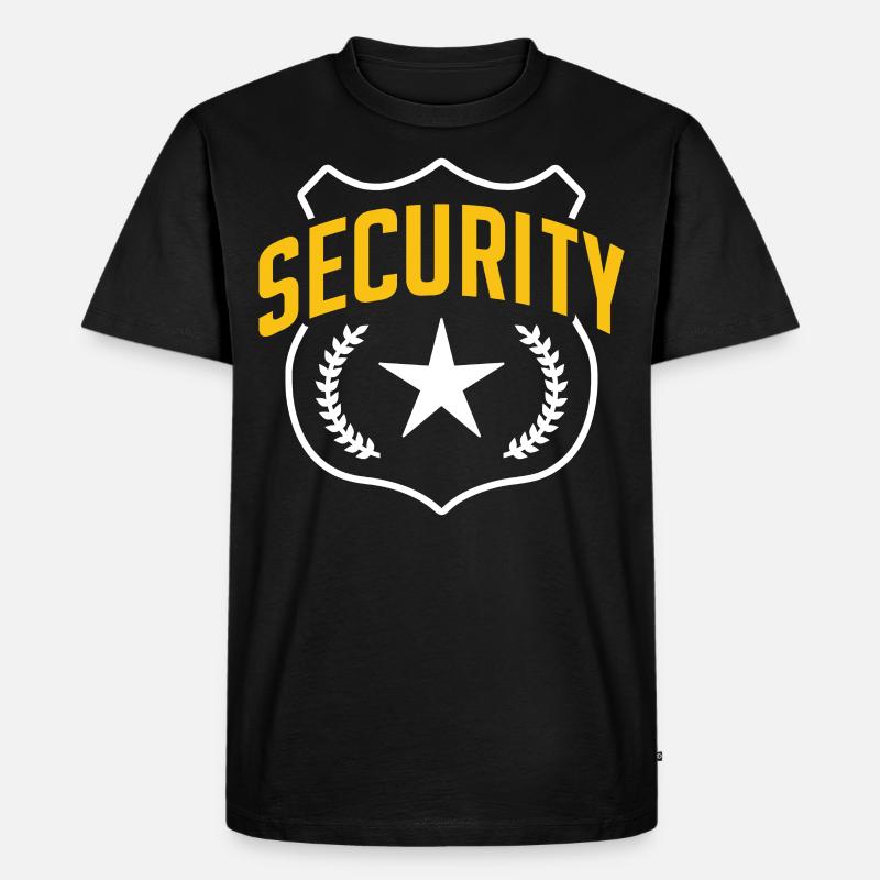 Sicherheit Türsteher Security Sicherheitsmann - Männer Premium Bio T-Shirt - Schwarz