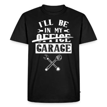 I Am In My Office In The Garage Mechanic - Men's Premium Organic T-Shirt - black - Front - Nico (187cm)