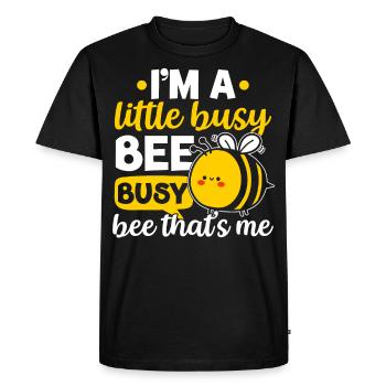 Petite abeille industrieuse - T-shirt Premium bio Homme - noir - Devant - Nico (187cm)