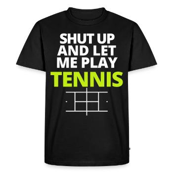 tennis / tennis / joueur de tennis / jeu de tennis - T-shirt Premium bio Homme - noir - Devant - Nico (187cm)