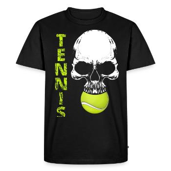 tennis / tennis / tennis player / tennis game - Men's Premium Organic T-Shirt - black - Front - Nico (187cm)