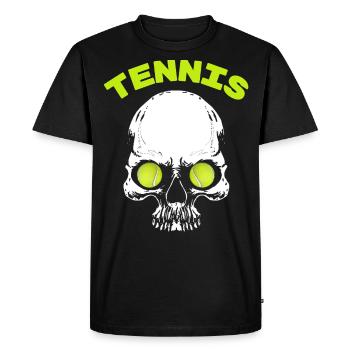 tennis / tennis / joueur de tennis / jeu de tennis - T-shirt Premium bio Homme - noir - Devant - Nico (187cm)