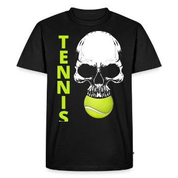 tennis / tennis / tennis player / tennis game - Men's Premium Organic T-Shirt - black - Front - Nico (187cm)