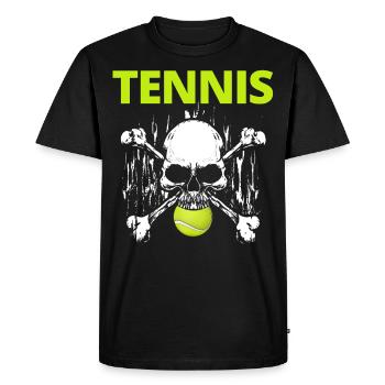 tennis / tennis / tennis player / tennis game - Men's Premium Organic T-Shirt - black - Front - Nico (187cm)
