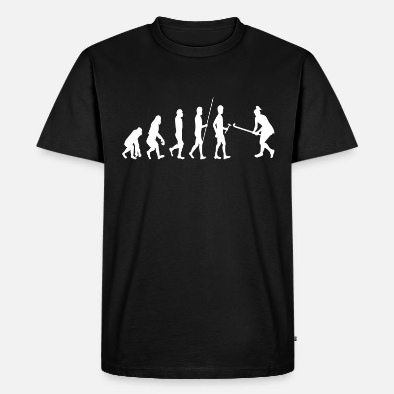 Feldhockey Evolution - Männer Premium Bio T-Shirt - Schwarz
