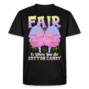 À la foire, vous pouvez obtenir de la barbe à papa - T-shirt Premium bio Homme - noir - Devant - Nico (187cm)