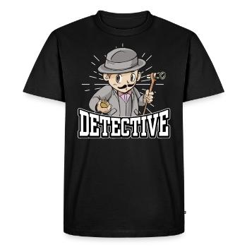 Détective Détective Privé Détective Privé Détective Privé - T-shirt Premium bio Homme - noir - Devant - Nico (187cm)