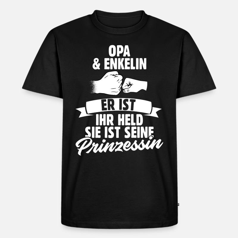 Opa Enkelin - Männer Premium Bio T-Shirt - Schwarz