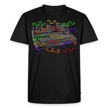 Synthétiseurs analogiques Synthétiseurs - T-shirt Premium bio Homme - noir - Devant - Nico (187cm)