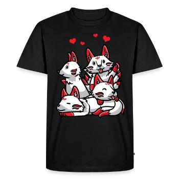 Kitsune Anime Japanese Fox Kawaii - Men's Premium Organic T-Shirt - black - Front - Nico (187cm)