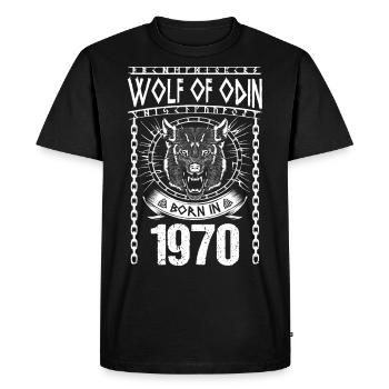 Geri Freki de Wolf Odin née en 1970 Vikings - T-shirt Premium bio Homme - noir - Devant - Nico (187cm)