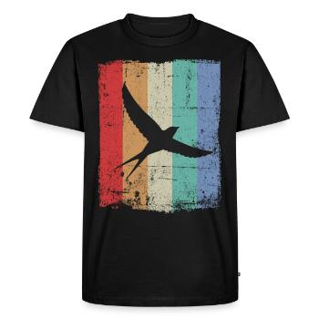 Oiseaux Hirondelle d’oiseau - T-shirt Premium bio Homme - noir - Devant - Nico (187cm)