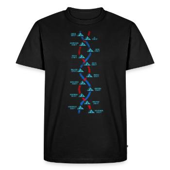DNA Alpiniste 14 Plus Hautes Montagnes Everest K2 Makalu - T-shirt Premium bio Homme - noir - Devant - Nico (187cm)