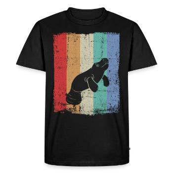 Lamantins Drôles de lamantins - T-shirt Premium bio Homme - noir - Devant - Nico (187cm)