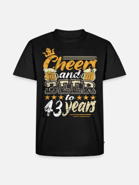 43 Birthday Man - Men's Premium Organic T-Shirt - black