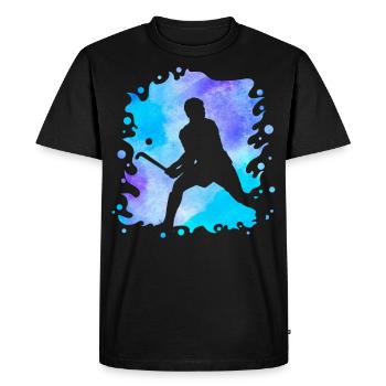 Hockey - T-shirt Premium bio Homme - noir - Devant - Nico (187cm)