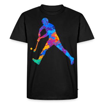 Hockey - T-shirt Premium bio Homme - noir - Devant - Nico (187cm)