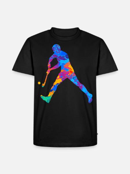 Hockey - Männer Premium Bio T-Shirt - Schwarz