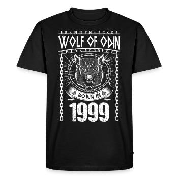 Geri Freki de Wolf Odin née en 1999 Vikings - T-shirt Premium bio Homme - noir - Devant - Nico (187cm)