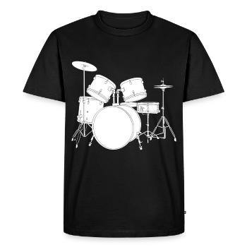 Conception de batteur de joueur de batterie de batteur - T-shirt Premium bio Homme - noir - Devant - Nico (187cm)
