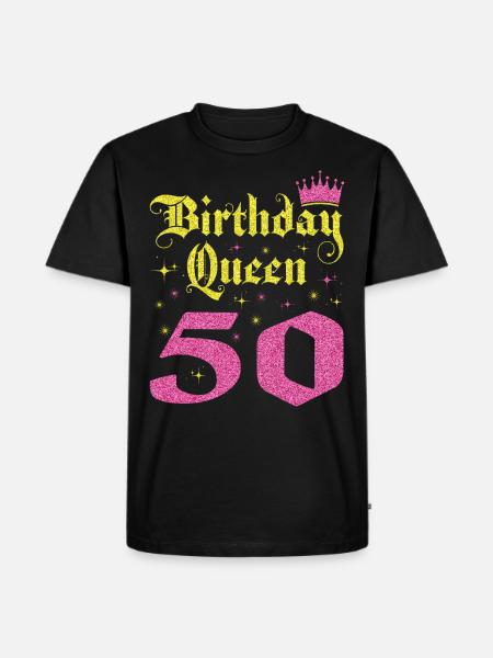 50-årsdagen Queen 50-års bursdagsgave - Premium økologisk T-skjorte for menn - svart