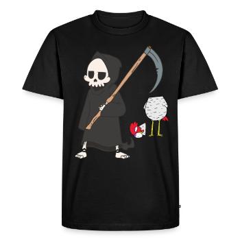 Death Grim Reaper Chicken Horror Halloween Head Brutal - Men's Premium Organic T-Shirt - black - Front - Nico (187cm)
